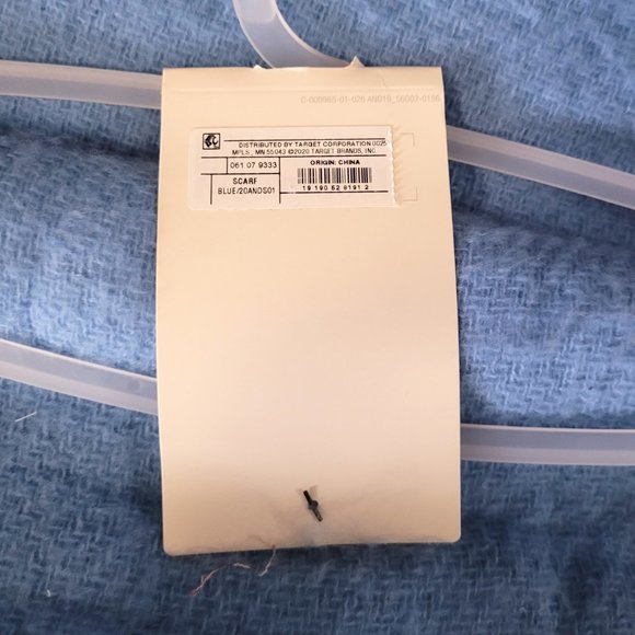 a new day Light Blue Oversize Blanket Scarf with Fringe NWT - Picture 2 of 5